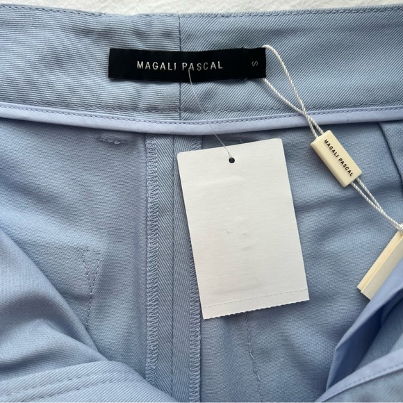 Magali Pascal NWT Women's Blue High Waist Cuffed Shorts size Small - Picture 4 of 6